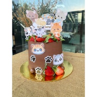 Cat topper cake 6inch cake