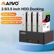 MAIWO 4 Bay HDD Docking Station SATA to USB3.0 2.5 3.5'' SSD/HDD Hard Drive Enclosure Case for 2.5 3