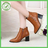 produk side stud ankle boots heels small & big size (sepatu jumbo) high quality