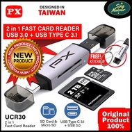 PX Card Reader USB 3.0 USB Type C SD Card OTG Adaptor 2 in 1 PX UCR30
