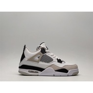 Airjordan 4 aj4 retro "military black" GS white cement is wear-resistant and non-slip basketball sho