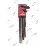 Gestar L Key 9pc Extra Long 1.5-10mm 9pc Hex Key Metric 666-093