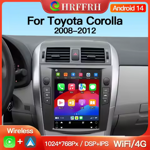 Car Radio Android Auto For Toyota Corolla 2008-2012 Tesla Screen Player BT GPS Autoradio Multimedia 