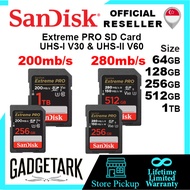 [SG] SanDisk Extreme PRO SD Card UHS-II V60 Class 10 1TB | 512GB | 256GB | 128GB | 64 GB up to 280MB