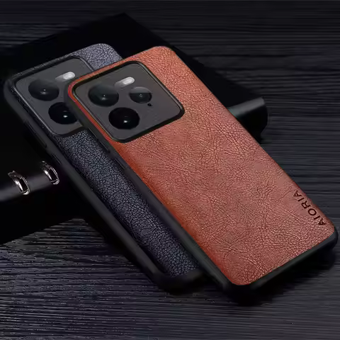 Leather Case For Realme GT7 Pro GT 7T GT 7 Premium Soft TPU Retro Litchi Texture Protective Back Cov