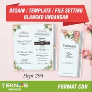 TEMPLATE UNDANGAN - DESAIN UNDANGAN PERNIKAHAN BLANKO HEPI 294 - FILE