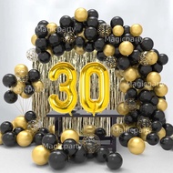 18th 20th 30th 40th 50th 60th 70th 80th Balloons 32Inch Gold Number Foil Balloon Birthday Decoration