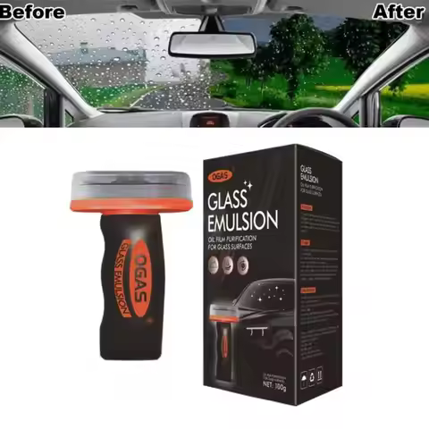 Handheld Glass Emulsion Oil Film Remover Car Windshield Cleaner For Front/Side/Rear Windows Rearview