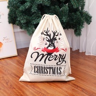 Santa Sack Large Christmas Drawstring Bag Drawstring Linen Bag For Christmas Candy Gift Storage Home Textile Storage