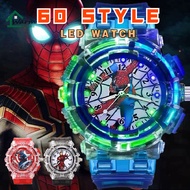 [60 Style] LED Spiderman Hello Kitty Digital Watch for Kids Flash Colorful High Quality