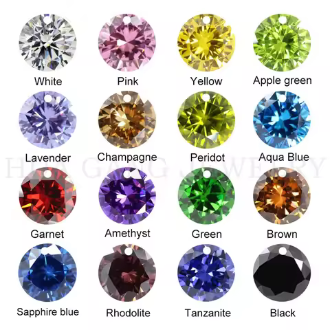 Single Hole Beads Cubic Zirconia Stones AAAAA Round Shape Cubic Zirconia Stone Loose For DIY Jewelry