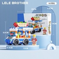 Lele Brothers City บล็อคตัวต่อ รูปถนน ขนาดเล็ก ของเล่นเสริมการเรียนรู้ สําหรับเด็กผู้ชาย และผู้หญิง