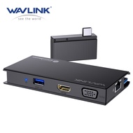 Wavlink USB3.0แท่นวางขนาดเล็กเดินทาง9-In-1แท่นวางคอมพิวเตอร์แบบพกพาตัวแปลงแบบหลายพอร์ตที่มี4K HDMI แ