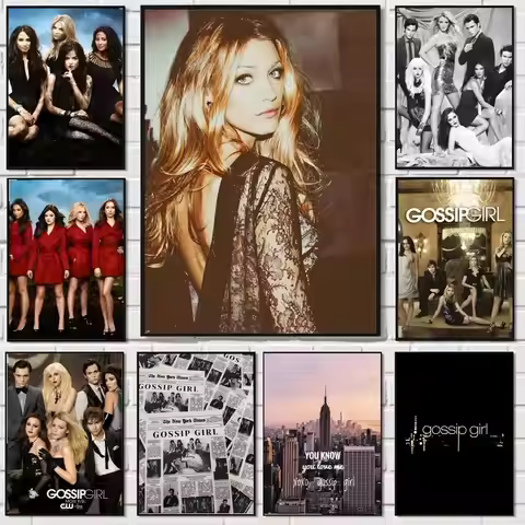 Gossip Girl Painting Calligraphy Canvas Poster: Crease Free Waterproof Durable All Space Wall Decor