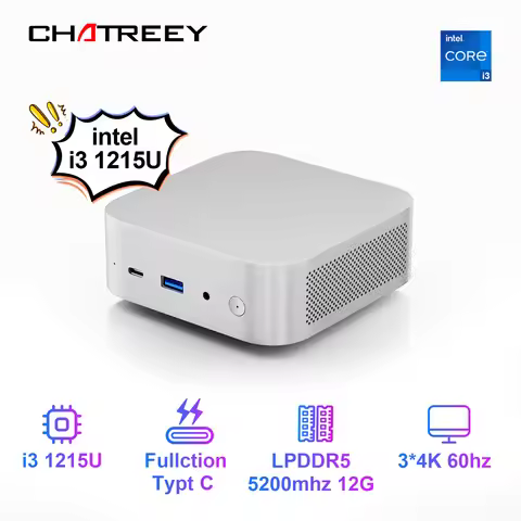 Mini PC Chatreey IT12M 1215U WIFI6 Windows 11 Ultra Small Pocket Computer Dual SSD Function Type-C 4