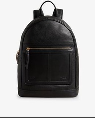 🇬🇧TED BAKER Nishay zip-pocket grained leather backpack