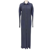 成色極佳 ▲ 三宅一生 PP64-JA522 PLEATS PLEASE PLEASE 長款襯衫裙，綠色，4 碼，日本製造，正品，女款