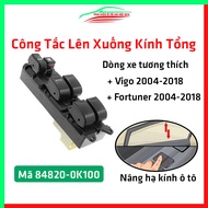 Công tắc lên xuống kính tổng ô tô Toyota Hilux Vigo Fortuner 2004-2018 Mã 84820-0K100 nâng hạ kính x