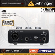 [READY STOCK] Behringer U-Phoria UM2 USB Audio Interface (UM-2 / UM 2)