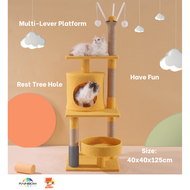 Cat Tree Scratch Posts Climbing  Condo Playhouse
