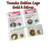 Emblem YAMAHA Logo 3D Gold & Silver (Big 45mm & Small 25mm) Y15 Y15ZR V1 V2 / LC135 New V4 V5 V6 V7 
