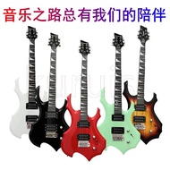 New Style Matching 24 Products Hetero-Shaped Flame Electric Guitar Set Learning Starter Beginner Gui