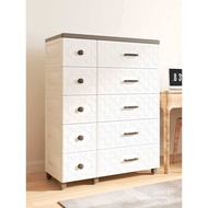 Storage Cabinet Wide and Tall Multi-layer Household Organizer Plastic Bedroom Drawer-style Storage B
