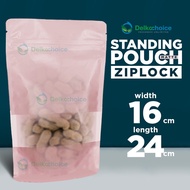 Standing Pouch Ziplock Matte Pink 16X24