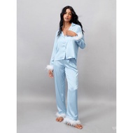 Leisure Silk Pajamas Homewear Texture S99882025Feather Decorated European and American Style Satin P