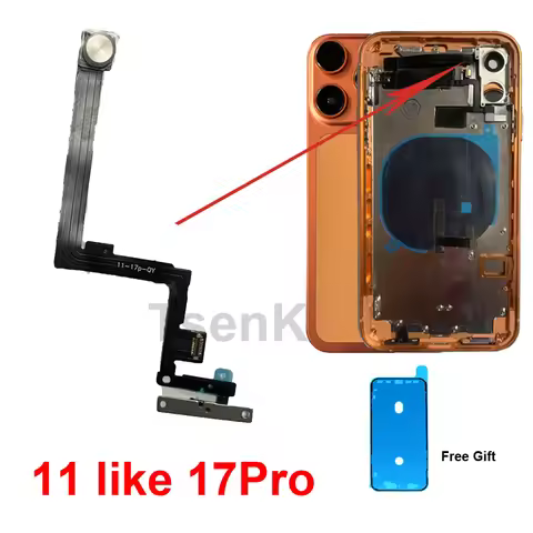 1Pcs Power/Volume Led Flash Switch Flex Cable for iPhone 11 like 17Pro,11 to 17Pro refitted Housings