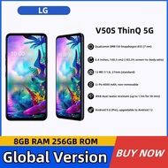 LG V50S ThinQ 5G 6.4 นิ้ว 8GB RAM 256GB ROM 32MP กล้องด้านหลังคู่ LTE ซิมเดียวลายนิ้วมือโทรศัพท์มือถือ