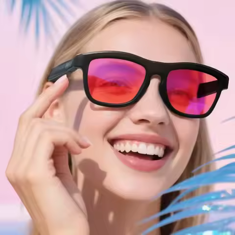 Fashion AI Translation Smart Glasses Slide Color-Changing Lenses GV90 Photochromic Dimming Sunglasse