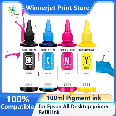 100ml Pigment Ink Desktop Printer Pigment Ink 100ml Refill Ink for Epson All Desktop Printer Refill 