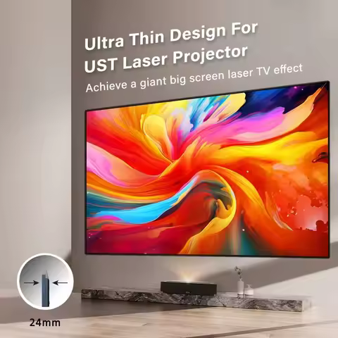 72"~130" Fixed Frame Projection Screen CBSP PET Crystal Ambient Light Rejecting Screen For Awol Feng