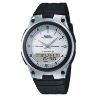 CASIO 卡西歐 男款illuminator WR 5Bar防水聚氨酯錶帶手錶 AW-80-7AJH 黑色