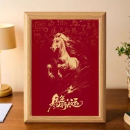 Horse to Success Golden Horse New Year Blessing Photo Frame Decoration Friends Elders Customer Gifts