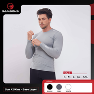 Sun X Skins - Base Layer Round Neck - Males Long Sleeve SPF 50+ Sun Protection Compression Shirt