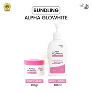WHITE INC BUNDLING ALPHA GLOWHITE BODY MASK & ALPHA GLOWHITEBODY LOTION - BODY LOTION