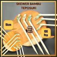 10cm bamboo cocktail skewer teposuki bamboo skewer/ Simpul B bamboo skewer/