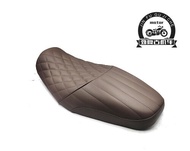 เบาะรถมอเตอร์ไซค์สไตล์วินเทจสำหรับ Zongshen 250 เบาะรถคู่ทรงเพชรปรับแต่งได้สำหรับรถมอเตอร์ไซค์ Zongs