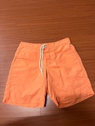 Uniqlo 粉橘 珊瑚橘 綁帶 海灘褲 沙灘褲 短褲