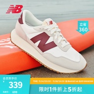 NEW BALANCE NB官方男鞋女鞋237系列舒适透气潮流百搭时尚复古运动休闲鞋 米色/白色 MS237SB 37(脚长22.5cm)