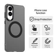 Hard Matte Shockproof Case Samsung S25 edge Casing Magnetic Samsung S25 S24 Plus S23FE A05 A05S Case