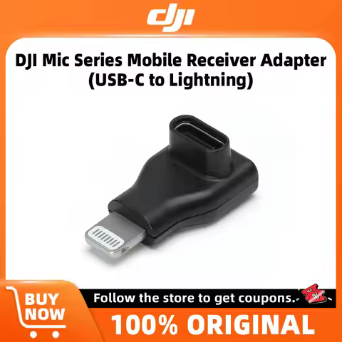 DJI Mic Series Mobile Receiver Adapter (USB-C to Lightning) Connect the receiver to Apple devices wi