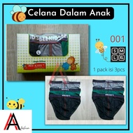 CELANA DALAM UNDERWEAR CD BOXER ANAK LAKI LAKI COWOK KIDS BEE MAN 001 MODEL SEGITIGA isi 3pcs