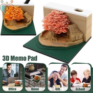 3D Desk Notepad Creative 3D Memo Pad with Pen Holder Tear-Away DIY 3D Art Note Decorative Desktop 3D Note SHOPQJC2571