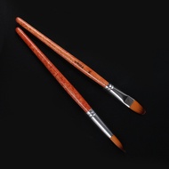 【Premium Quality】 25 Pcs Nylon Hair Paint Brush Set Orange Wood Rod Portable Storage Pen Case Multifunction Gouache Watercolor Art Brush