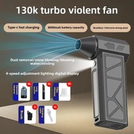 cod Type-C Violent Fan 130000RPM Powerful Vacuum Dust Cleaner Fast Charging Strong Winds 53m/s Brush