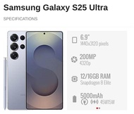 Used SAMSUNG Galaxy S25 Ultra 5G(6.9") || 12GB+256GB/512GB/1TB || Samsung Malaysia Set