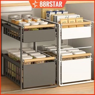 Metal Multi Layers Under Sink Rack Kitchen Sliding Storage Organizer Pull Out Drawer Basket Rack Und